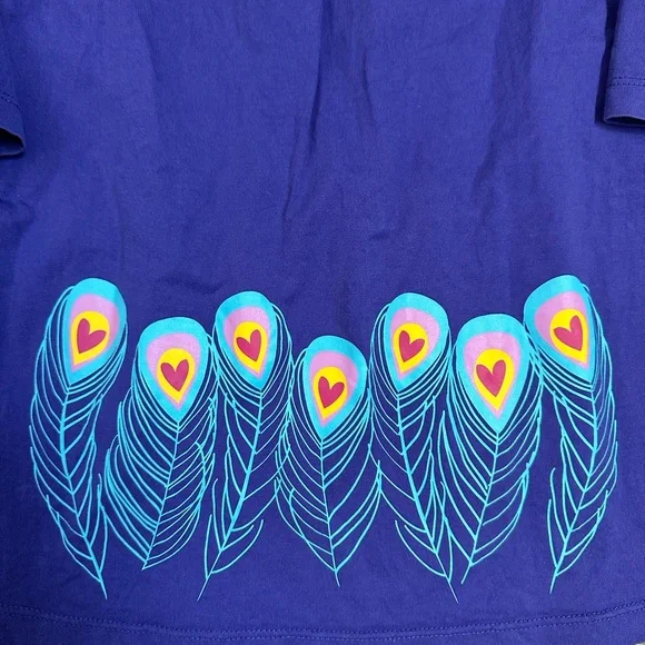 Hanna Andersson Girls 4 (100) Purple Peacock dress - Picture 2 of 5